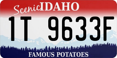 ID license plate 1T9633F