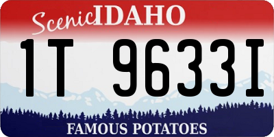 ID license plate 1T9633I