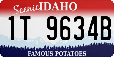ID license plate 1T9634B