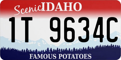 ID license plate 1T9634C