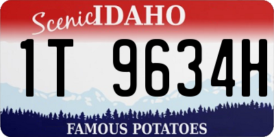 ID license plate 1T9634H