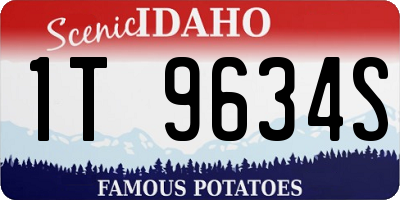 ID license plate 1T9634S