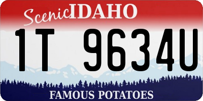 ID license plate 1T9634U