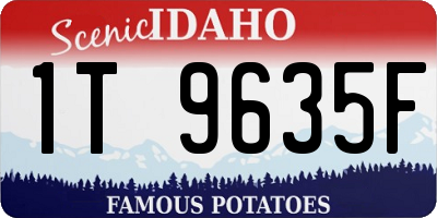 ID license plate 1T9635F