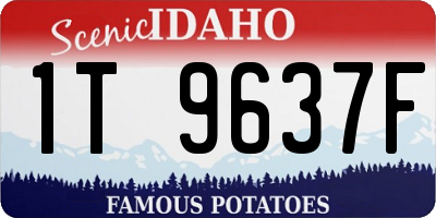 ID license plate 1T9637F