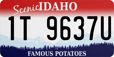 ID license plate 1T9637U