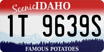 ID license plate 1T9639S