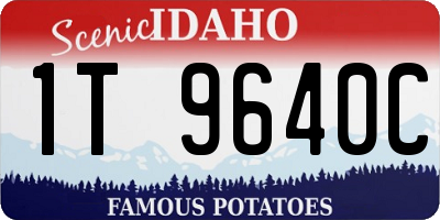 ID license plate 1T9640C