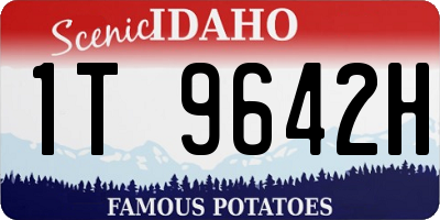 ID license plate 1T9642H