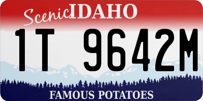 ID license plate 1T9642M