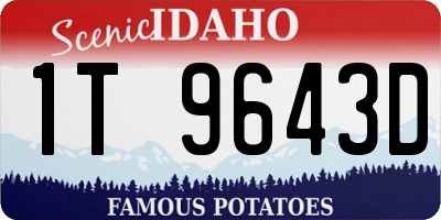 ID license plate 1T9643D