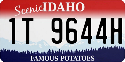 ID license plate 1T9644H