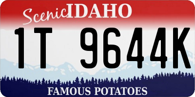 ID license plate 1T9644K