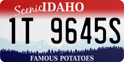 ID license plate 1T9645S