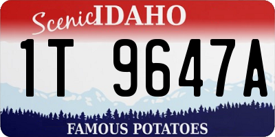 ID license plate 1T9647A