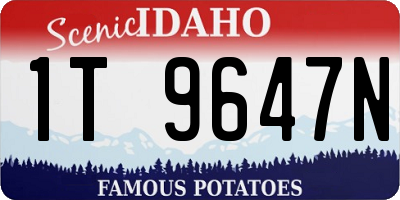ID license plate 1T9647N