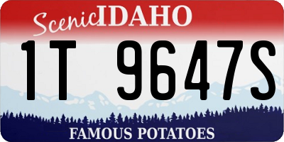 ID license plate 1T9647S
