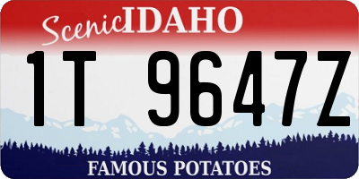 ID license plate 1T9647Z