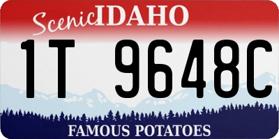 ID license plate 1T9648C