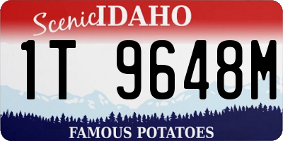 ID license plate 1T9648M