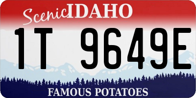 ID license plate 1T9649E
