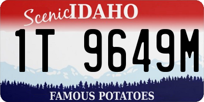 ID license plate 1T9649M