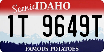 ID license plate 1T9649T