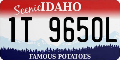 ID license plate 1T9650L