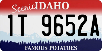 ID license plate 1T9652A
