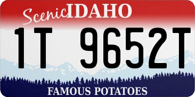 ID license plate 1T9652T