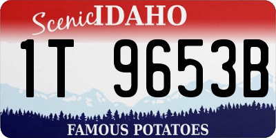 ID license plate 1T9653B
