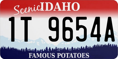 ID license plate 1T9654A