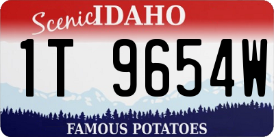 ID license plate 1T9654W