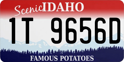 ID license plate 1T9656D