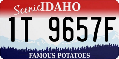 ID license plate 1T9657F