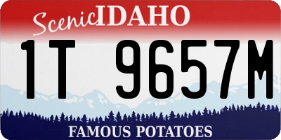 ID license plate 1T9657M
