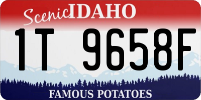 ID license plate 1T9658F