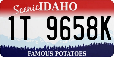 ID license plate 1T9658K