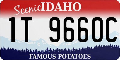 ID license plate 1T9660C