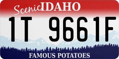 ID license plate 1T9661F