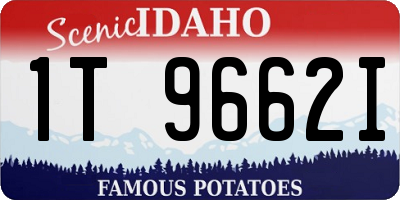 ID license plate 1T9662I