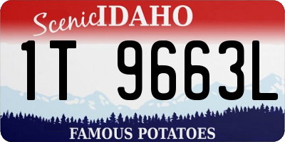 ID license plate 1T9663L