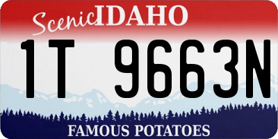 ID license plate 1T9663N