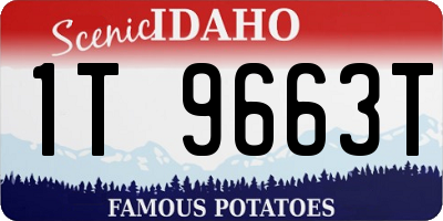 ID license plate 1T9663T