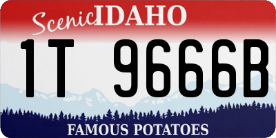ID license plate 1T9666B