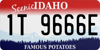 ID license plate 1T9666E