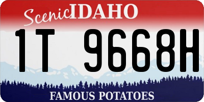 ID license plate 1T9668H