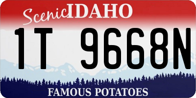 ID license plate 1T9668N