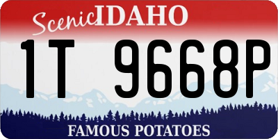 ID license plate 1T9668P