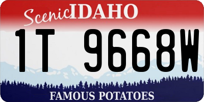 ID license plate 1T9668W